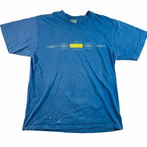 Nike y2k vintage 2000s blue tee shirt small swoosh